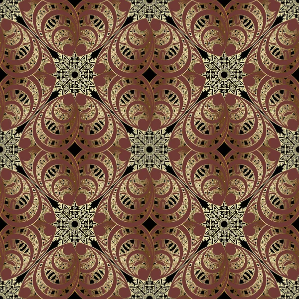 Oriental arabesque motif floral vecteur sans couture. Ornement et — Image vectorielle