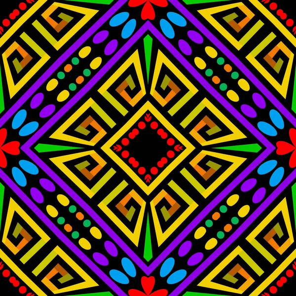 Geometric colorful greek vector seamless pattern. Modern bright — Stock Vector