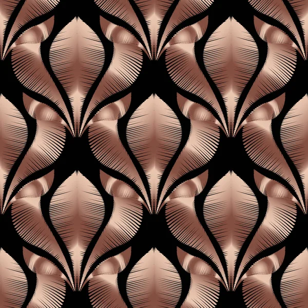 Broderie florale texturée vecteur motif sans couture. Décoratif t — Image vectorielle