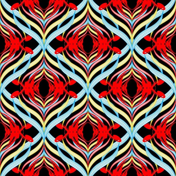 Abstracto colorido intrincado vector patrón sin costura. Ornamental — Archivo Imágenes Vectoriales