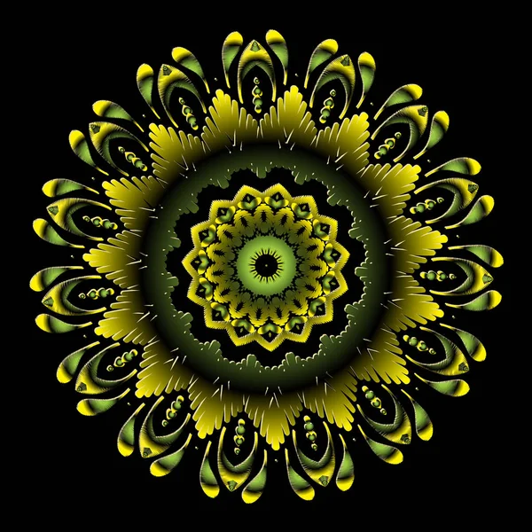 Вишивка різнокольоровий квітковий мандаланий візерунок. Векторні орнаменти g — стоковий вектор