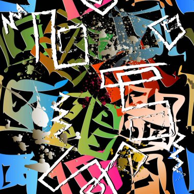 Modern renkli soyut yunan vektör sorunsuz desen. Kirli sp