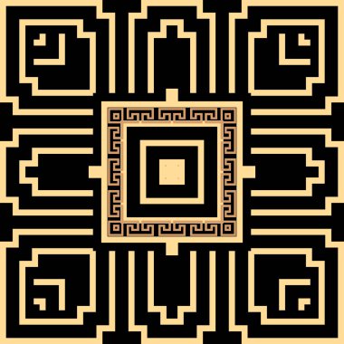 Geometrik yunan vektörü kusursuz desen. Soyut kabile tarzı bir geçmişi var. Simetrik dekoratif arkaplanı tekrar et. Zarif modern süs. Antik Yunan kare çerçeveleri, çizgiler, Yunan kilit kavşakları