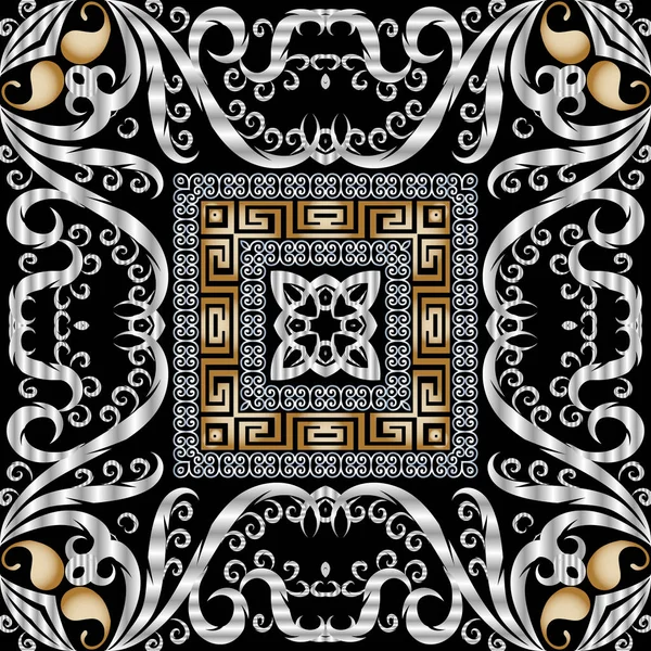 Grec Motif Coutures Vectorielles Décor Décoratif Géométrique Luxe Bel Ornement — Image vectorielle