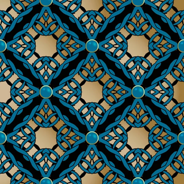 Gedrehte Seile Nahtloses Muster Bunte Ornamentale Vektor Abstrakten Hintergrund Schöne — Stockvektor