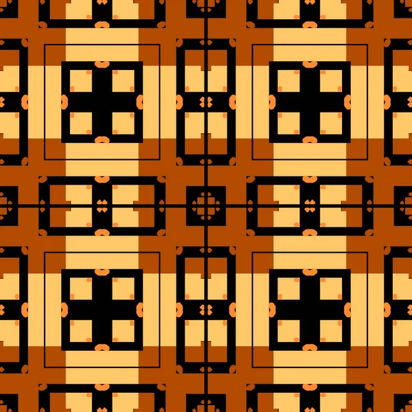 部族のカラフルな再生ベクトルシームレスなパターン 民族タータンの背景 幾何学的な背景を繰り返します 幾何学形 正方形 フレーム ストライプ ラインとカラフルなエレガントな装飾 無限のテクスチャ — ストックベクタ