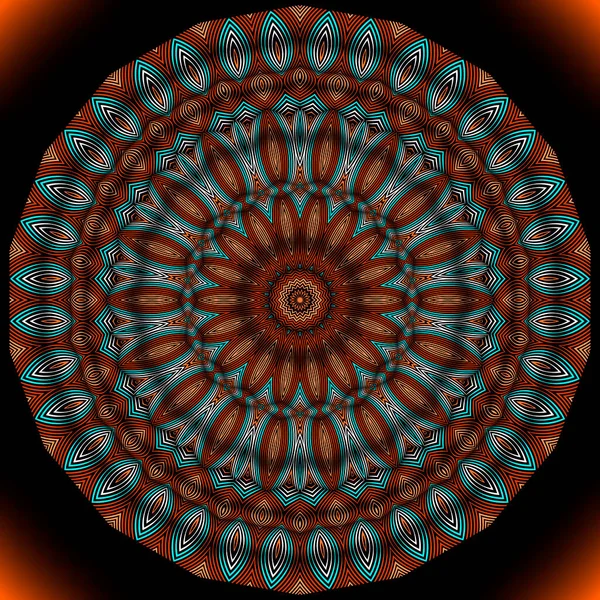 Colorful Lines Mandala Pattern Modern Ornamental Surface Background Volume Line — Stock Vector