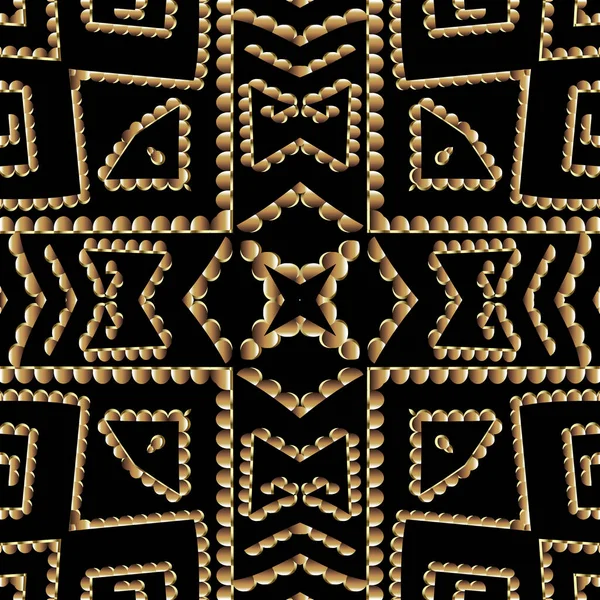 Patrón Sin Costura Vector Geométrico Texturizado Fondo Tribal Ornamental Abstracto — Archivo Imágenes Vectoriales