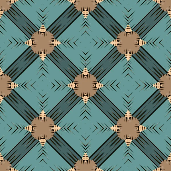 Texturierte Grunge Vektor Nahtlose Muster Wandteppich Geometrischen Modernen Hintergrund Stickereien — Stockvektor