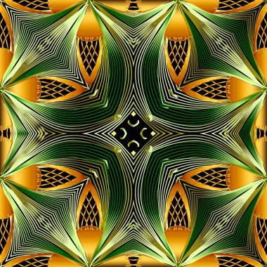 Çiçek desenleri pürüzsüz. Vektör süslemeli 3 boyutlu arka plan. Dokulu arka plan tekrarlaması. Çizgi sanatı modern şebeke süsü. Soyut dantel çiçekler, yapraklar, çizgiler, şekiller. Dekoratif renkli tasarım