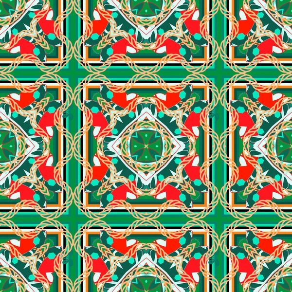 Modèle Plaid Vectoriel Abstrait Sans Couture Fond Tribal Coloré Contexte — Image vectorielle