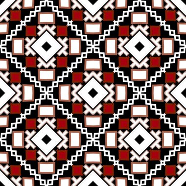 Kabile renginde, pürüzsüz vektör deseni. Etnik dekoratif soyut arka plan. Waffled dekoratif arka plan. Geleneksel halk süsü, soyut şekiller, eşkenar dörtgen, çizgiler, zik zag, waffle.