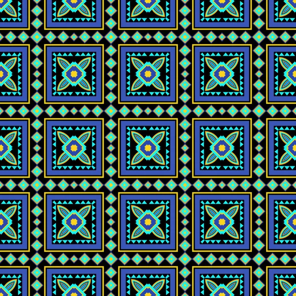 Геометрический Красочный Векторный Бесшовный Узор Этнический Орнамент Племенной Фон Повторения — стоковый вектор