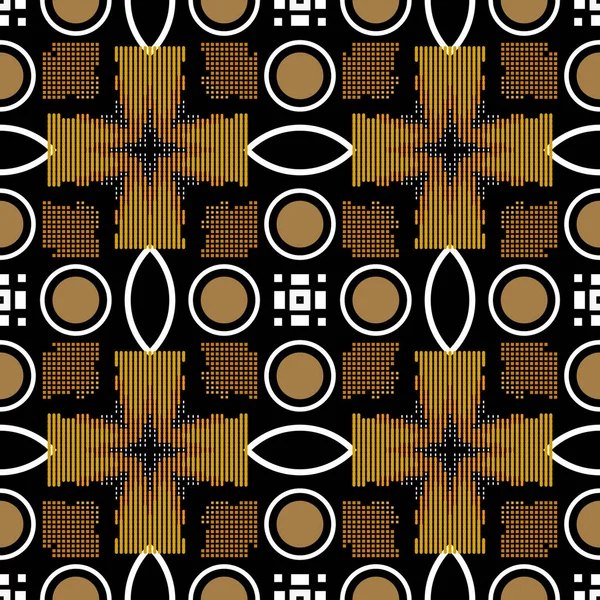 Patrón Sin Costura Vector Texturizado Antecedentes Abstractos Étnicos Tribales Ornamentales — Vector de stock