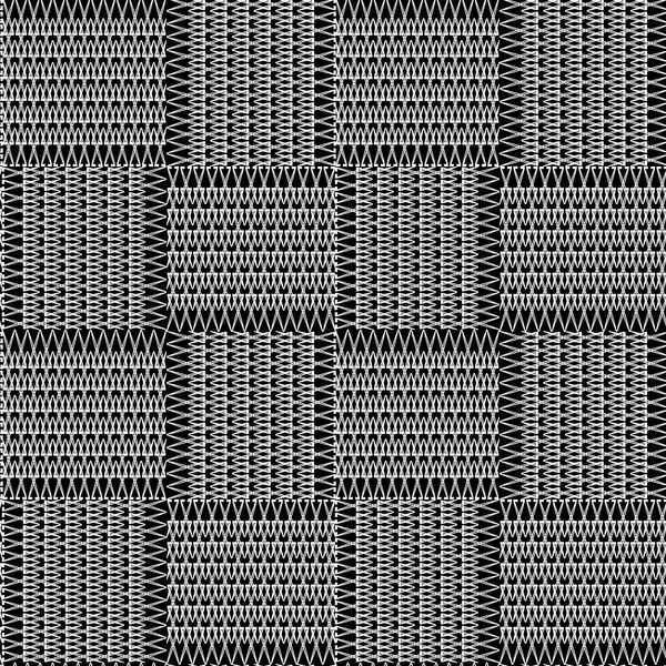 Zigzag Seamless Pattern Black White Zig Zag Background Textured Plaid — Stock Vector