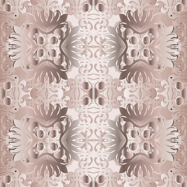 Motif Floral Sans Couture Fond Vectoriel Ornemental Style Baroque Belles — Image vectorielle