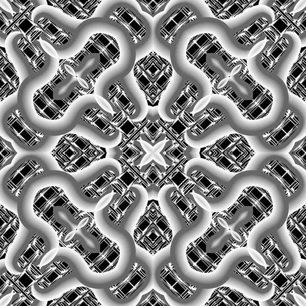 Текстурированный Абстрактный Векторный Бесшовный Шаблон Грибная Сетка Цветочного Фона Геометрический — стоковый вектор