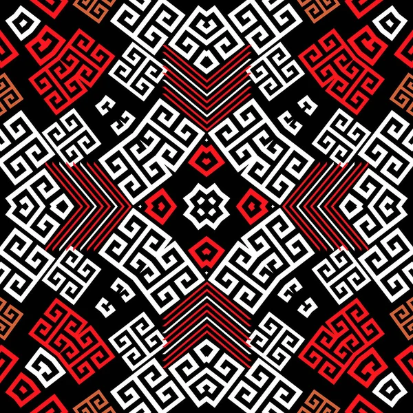 Patrón Geométrico Griego Vector Sin Costura Fondo Estilo Étnico Tribal — Archivo Imágenes Vectoriales