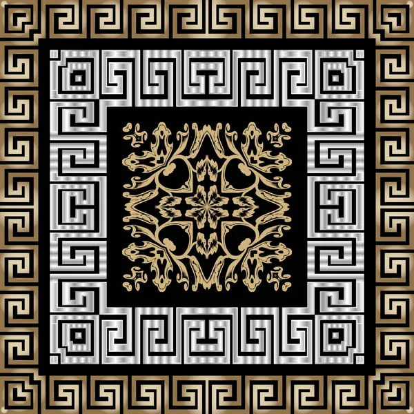 Греческая Площадь Представляет Собой Бесшовный Узор Декоративный Геометрический Фон Повторите — стоковый вектор