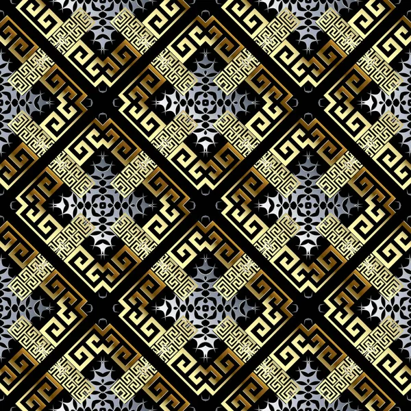 Moderne Griechische Vektor Nahtlose Muster Ornamentaler Geometrischer Hintergrund Wiederholen Sie — Stockvektor