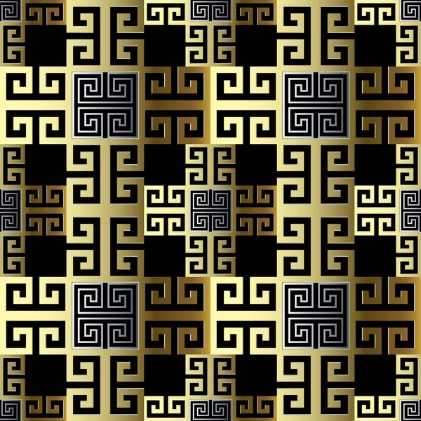 幾何学的なギリシャのシームレスパターン 装飾ベクトルの背景を再生します 豪華な繰り返しタータンの背景 表面の質感 装飾的な部族民族の古代のスタイルの装飾 ギリシャ語のキー 正方形 — ストックベクタ