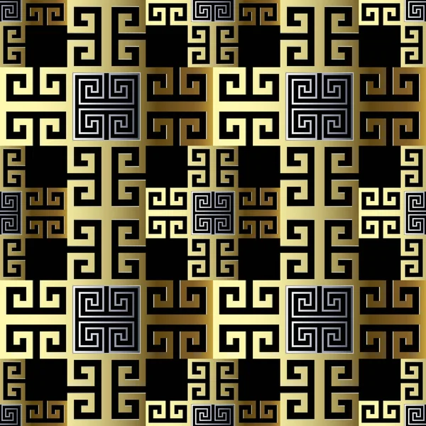 Modelul Geometric Grecesc Fără Sudură Plaid Fundal Vectorial Ornamental Lux — Vector de stoc