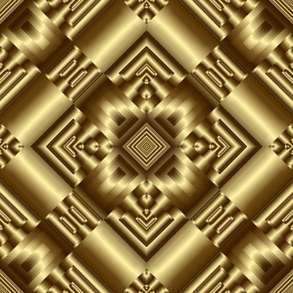 Золотий Текстурований Геометричний Безшовний Візерунок Декоративний Орнаментальний Золотий Фон Поверхня — стоковий вектор