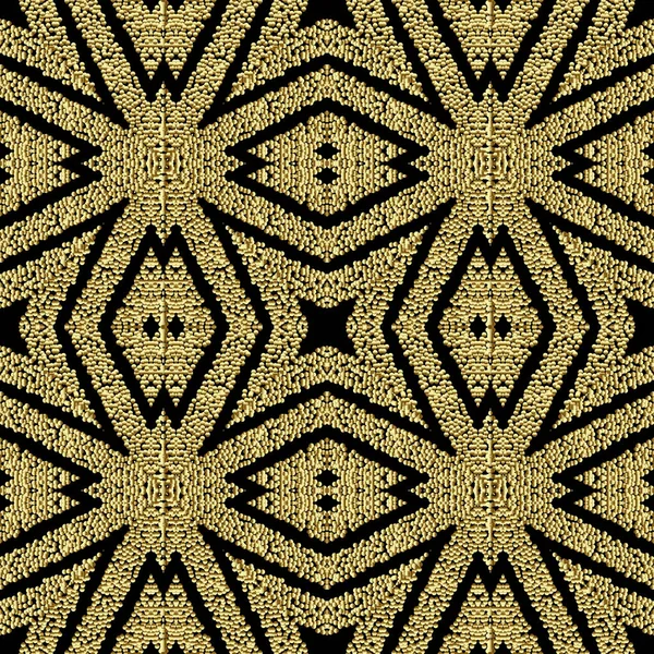 Texturiertes Geometrisches Gold Nahtloses Muster Grunge Stippte Abstrakten Hintergrund Wiederholen — Stockvektor