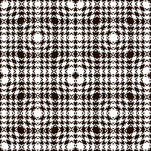 Nahtloses Hahnenfuß Muster Schwarz Weiß Zentangle Karierten Hintergrund Ornamentale Geometrische — Stockvektor