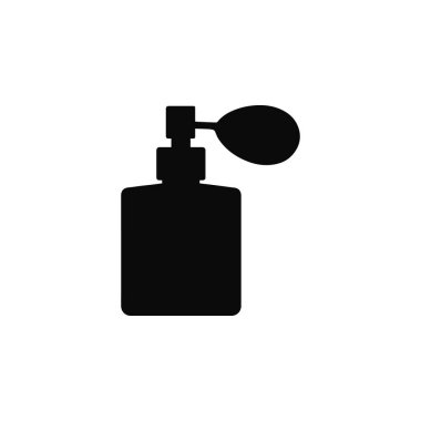 Parfüm şişesi silueti beyaz arka planda izole edilmiş koku kabı