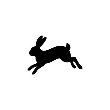Hızla koşan tavşan silueti simgesi Vahşi Yaşam illüstrasyonu