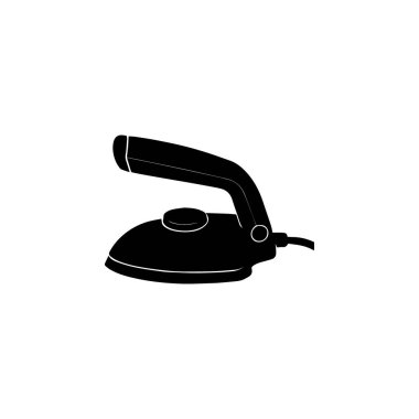 seyahat demirinden siluet simgesi taşınabilir el yapımı giysi buharlı ütü aleti çizimi