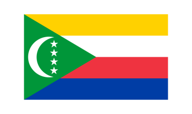 Şeffaf arkaplan üzerinde doğru renk ve oranla Comoros 'un ulusal bayrağı