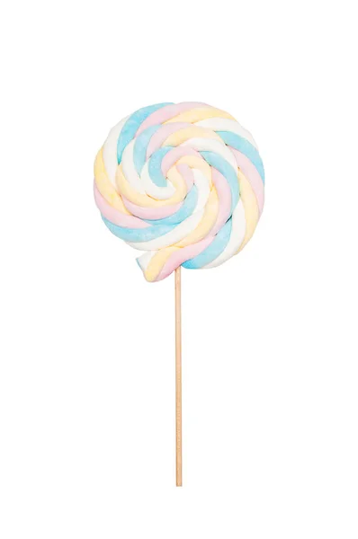 Candy lollipop på pastellvit bakgrund — Stockfoto