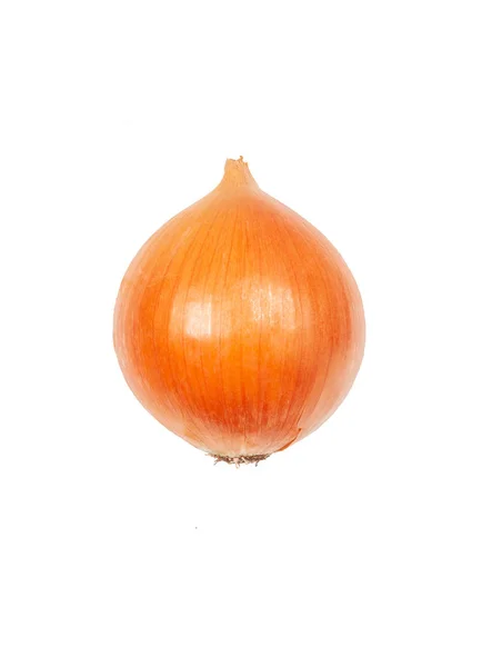 หัวหอมลอยในอากาศบนพื้นหลังสีขาว แนวคิดของการลอยผัก . — ภาพถ่ายสต็อก