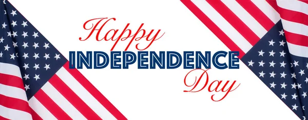 Bandera americana. 4 de julio. Feliz Día de la Independencia . —  Fotos de Stock