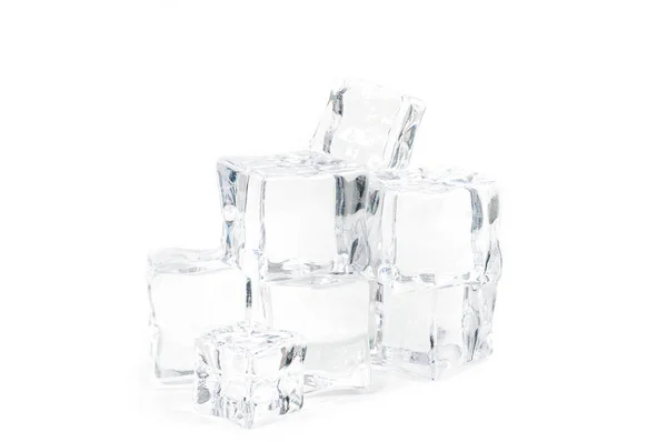 Ice cubes on white background — Stock Photo, Image