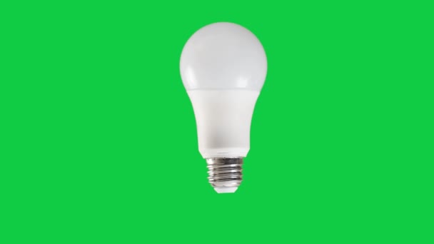 Animazione Video Lampadina Elettrica Isolata Schermo Verde — Video Stock