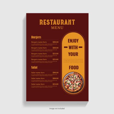 Restoran Menüsü Burgerler Salata Pizza Fiyatları