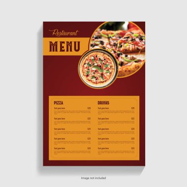 Restoran Menüsü Pizza İçecekler Fiyat Listesi