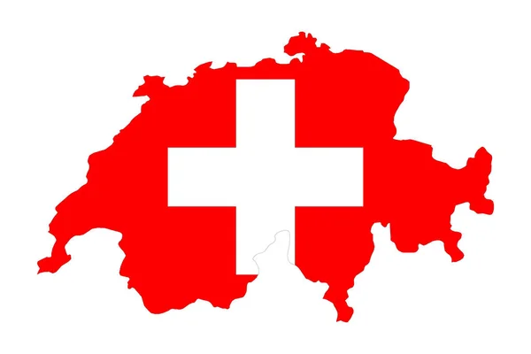 Kaart van Zwitserland — Stockvector