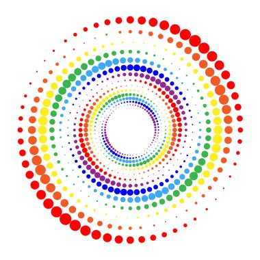 Yarı tonlu noktalar daire
