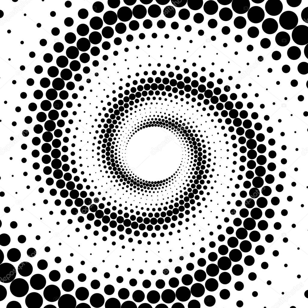 Halftone dots circle