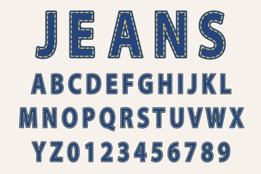  alfabe, dokulu etkisi ile dikişli