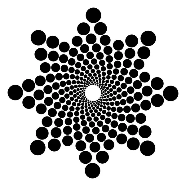 Ursprungliga abstrakt halvton bakgrund av runda prickar — Stock vektor