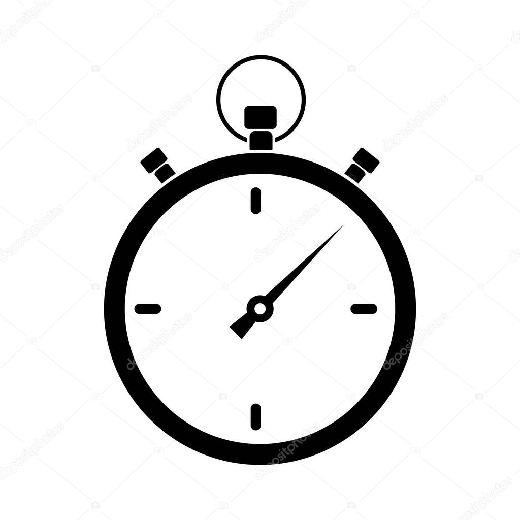 Simple stopwatch icon. Vector illustration for projects.