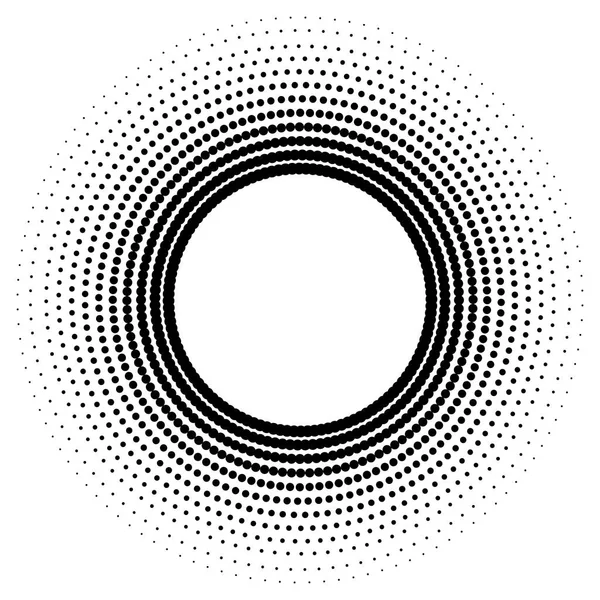Arrière-plan abstrait original de demi-tons de points ronds — Image vectorielle