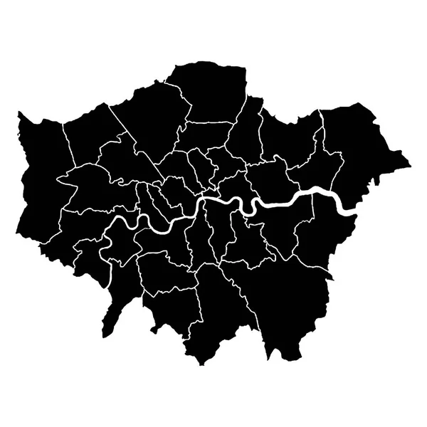 Szczegółowe dokładna mapa Londyn w wysokiej rozdzielczości — Wektor stockowy