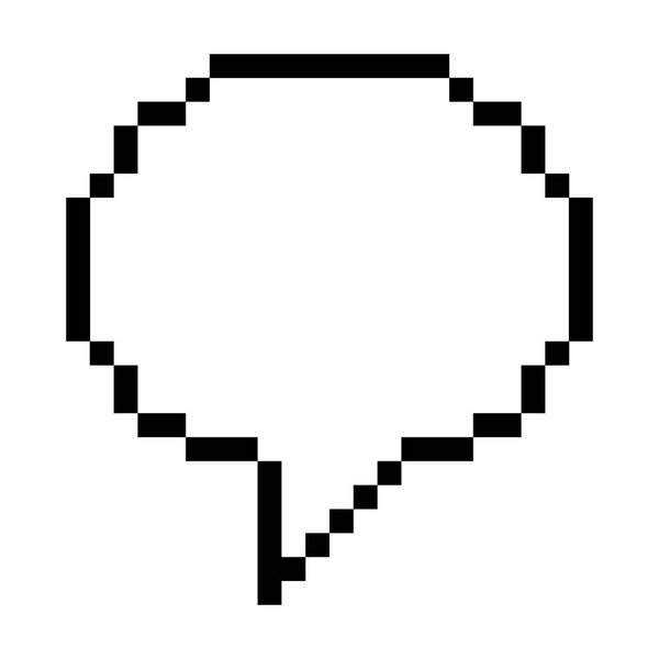 Pixel speech bubble. Original, abstract vector illustration