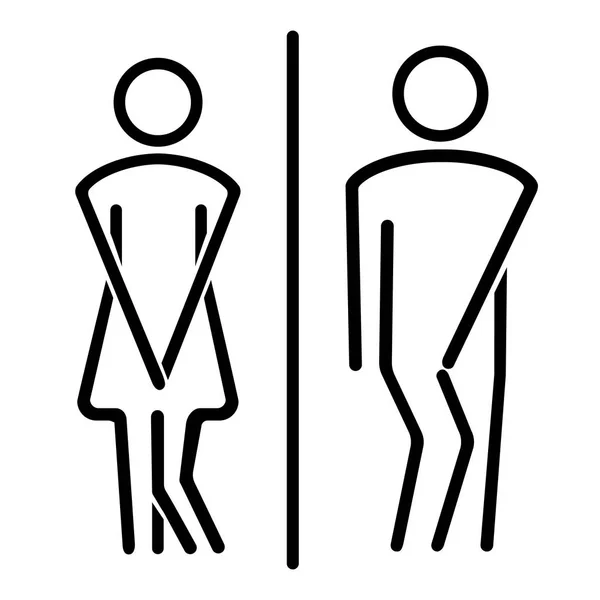 işareti simgesi ve erkek tuvalet. Vektör